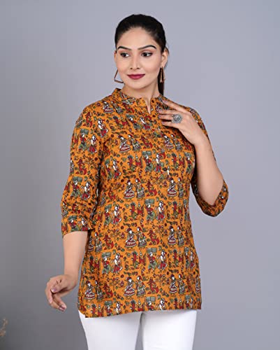 Image of Jikonet Women's Printed Rayon Straight Short Kurti