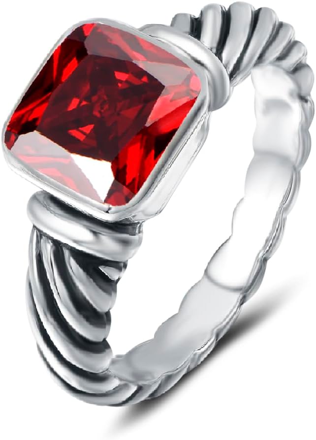 UNY Jewel Twisted Cable Wire Petite CZ Ring Designer Inspired Fashion Brand Christmas Valentine Women Dupes Jewelry Gift