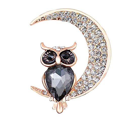 Broche hibou en diamant le cadeau idéal en strass cristal pour femme