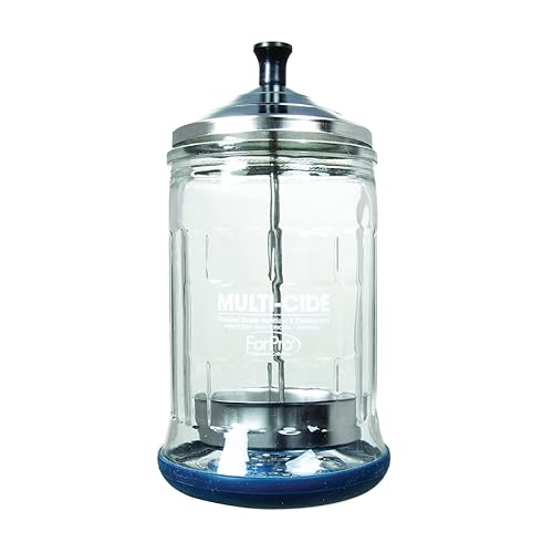 Miniatura 9 de ForPro Multi-Cide Tarro de vidrio alto, para todas las herramientas de peluquería, incluyendo cepillos, peines y tijeras, 37 onzas