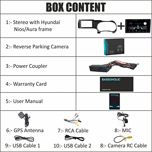 Image of 9-Inch Advanced Android Car Radio Receiver | Compatible with Hyundai i10 Nios & Aura |2GB RAM|32GB ROM| Gorilla Glass| Full HD Display|WiFi|GPS | Steering Wheel Control | HD Parking Camera