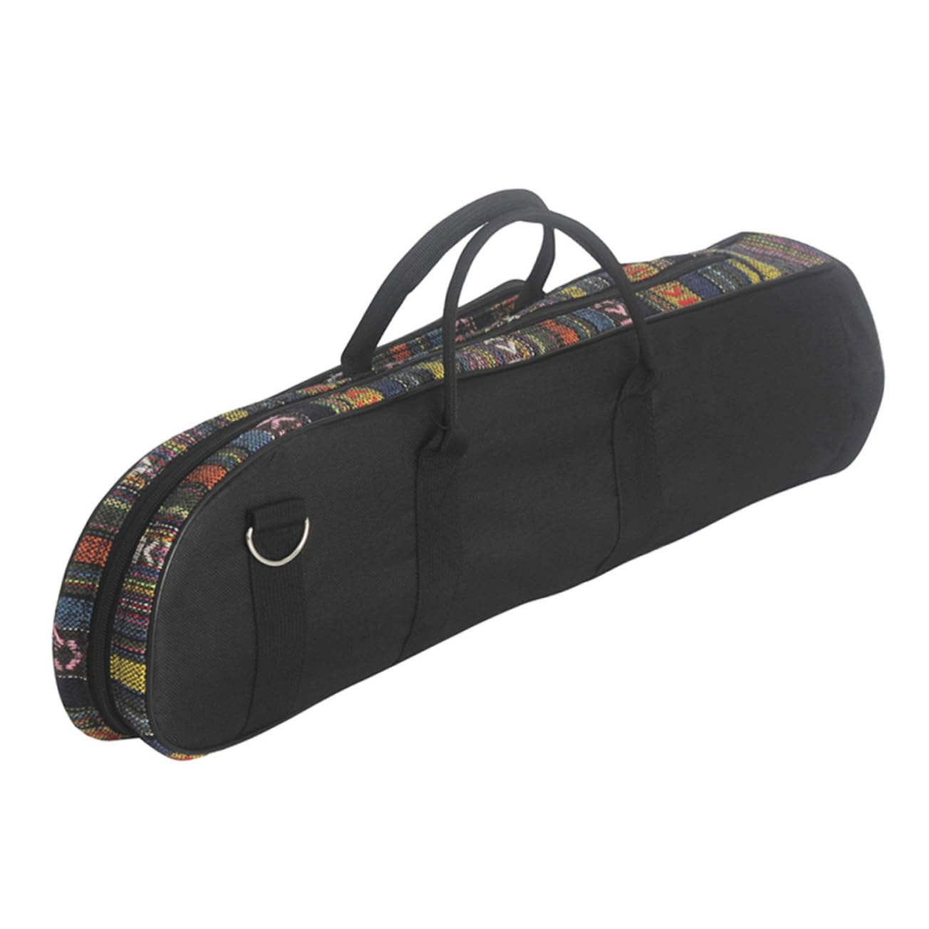 FRCOLOR Estuche Protector y Compartimento Lateral para Tela Oxford Diseño Portátil para Almacenamiento Multifuncional en Estilo Étnico Trompeta