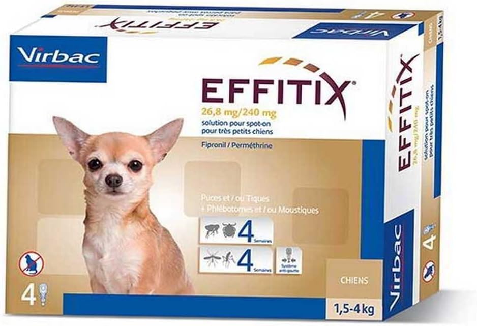EFFITIX Cane TOY (1,5–4 kg) / 4 pipette da 0,44 ml - 2 Confezioni - 8 Pipette