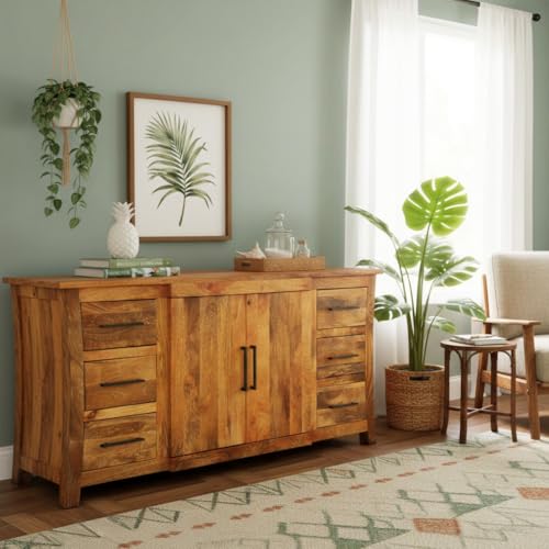 OPIUM OUTLET Commode Buffet Buffet Style Colonial Bois de Teck Indonésie