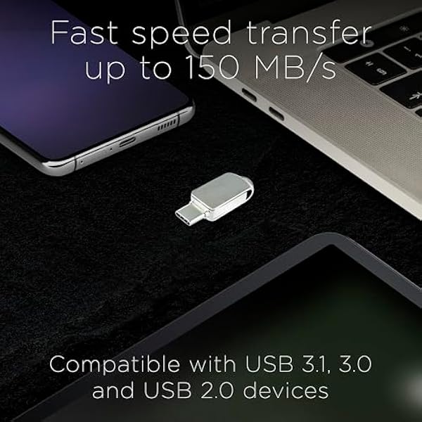 Встроенный флеш-накопитель 256 ГБ 360 Dual USB 3.0 тип C и тип A с прочным металлическим корпусом, высокой скоростью передачи данных и удобной функцией plug & play