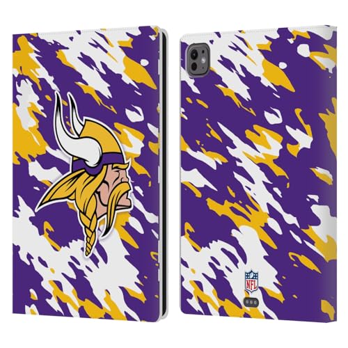 Étui cuir iPad Pro 11 M4 2024 NFL Minnesota Vikings protection intégrale