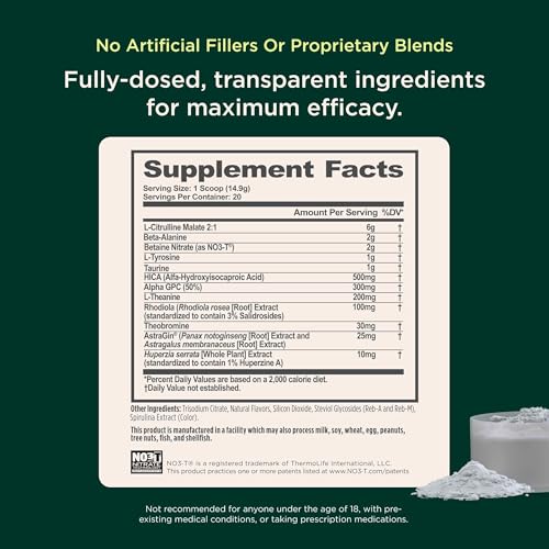Image of The Genius Brand Genius Pre - Clean Pre-Workout Powder for Energy, Focus & Fitness Support - No Artificial Flavors, Preservatives, or Proprietary Blends - Non-GMO - 20 Servings - Blue Raspberry
