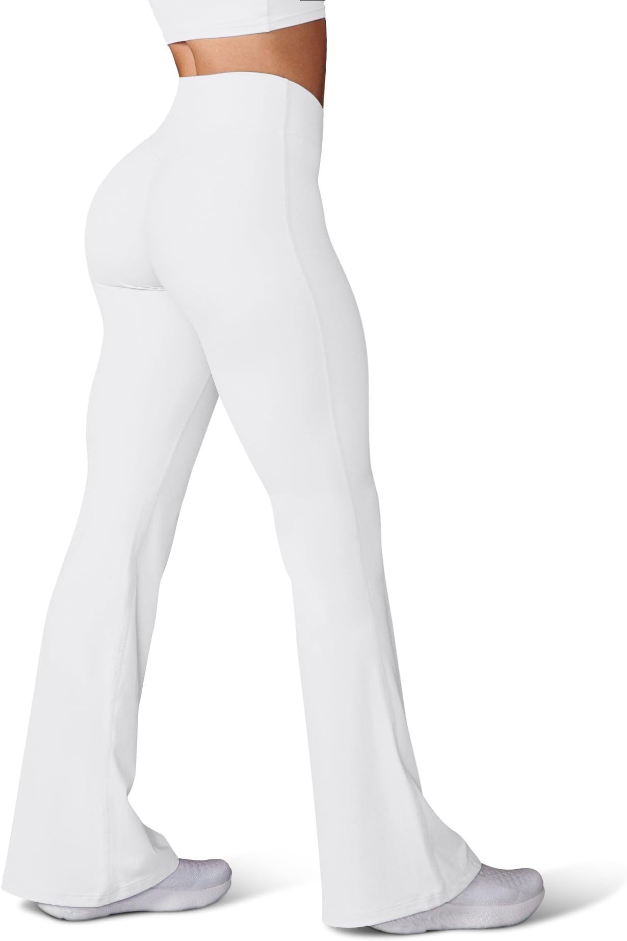 HEGALY Women's Flare Yoga Pants - Crossover Flare Leggings High Waisted Tummy Control Workout Casual Bootcut Pants