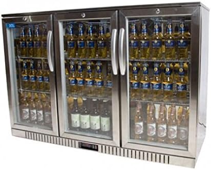 KOOL NRLST2-IC320A STAINLESS STEEL HINGED TRIPLE DOOR BOTTLE COOLER