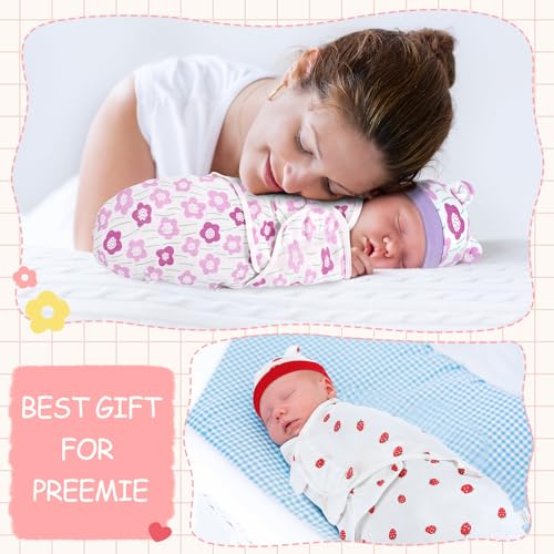 Image of Buryeah 4 Pack Preemie Swaddle Blanket Wrap Set