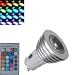 Generic Gu10 3w 16 Color Change RGB LED Bulb Party Light 85v-265v + Ir Remote Control