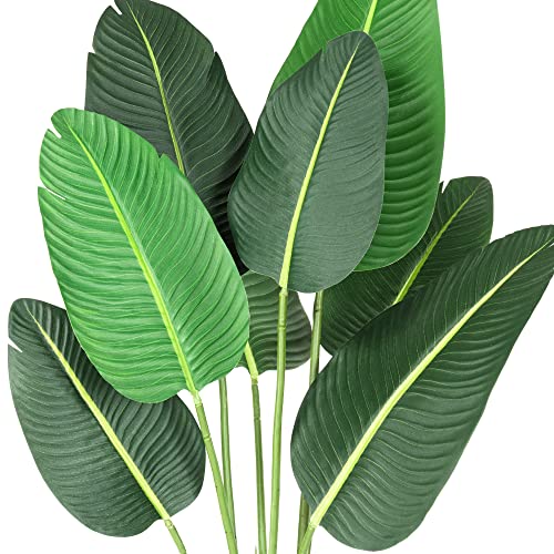Amyove 48 inchs Artificial Tree Bird of Paradise with 8 Trunks, 4 Feet Faux Plant Fake Banana Tree Plant with Pot for Home, Decor, Indoor, Outdoor, Living Room, Office-1Pack (48"-1Pack)