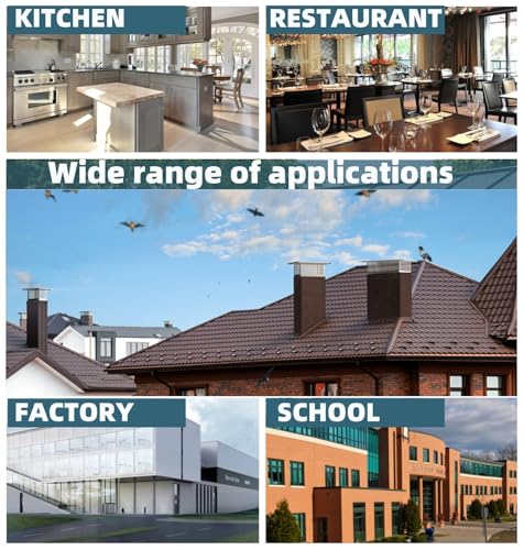 Chimney Cap, 9x9 Inches Square Chimney Cover, Stainless Steel Fireplace Chimney Caps with Adjustable Bottom, Mesh Covers for Outside Existing Clay Flue, Silver