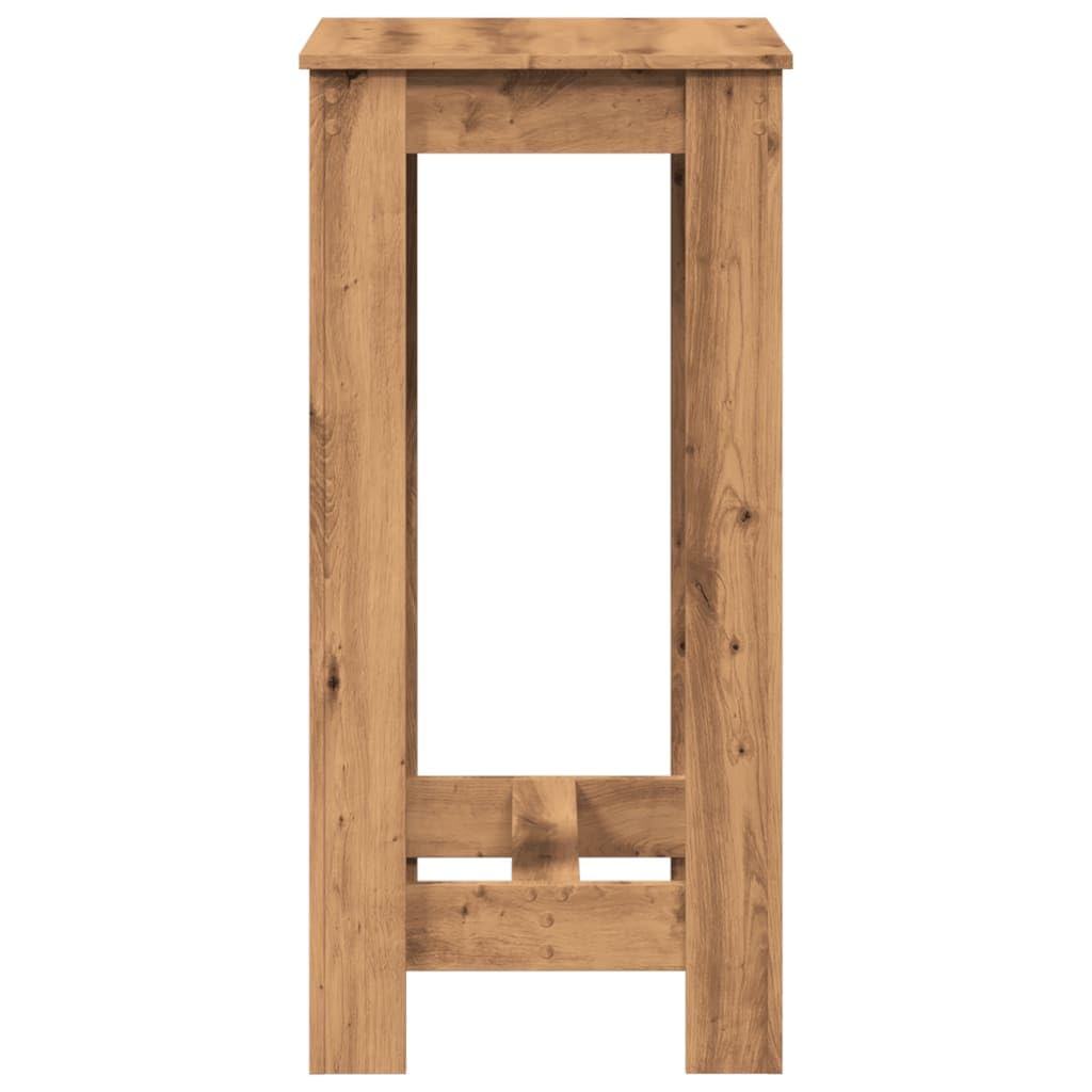 Hothingwell Bartisch aus Eiche, 51 x 50 x 103 cm, Holz, stabil und langlebig, für Küche, Wohnzimmer, Esszimmer, glatte Oberfläche, leicht zu reinigen mit feuchtem Tuch, inkl