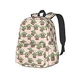 meiystyle Kids Yoda Backpack Student Cute Book Bag Travel Bag Satchel for Boys Girls (Pink)
