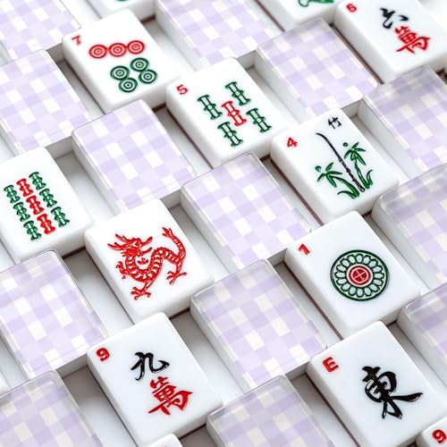 Juego de Mahjong Americano con 166 fichas acrílicas miniatura 4