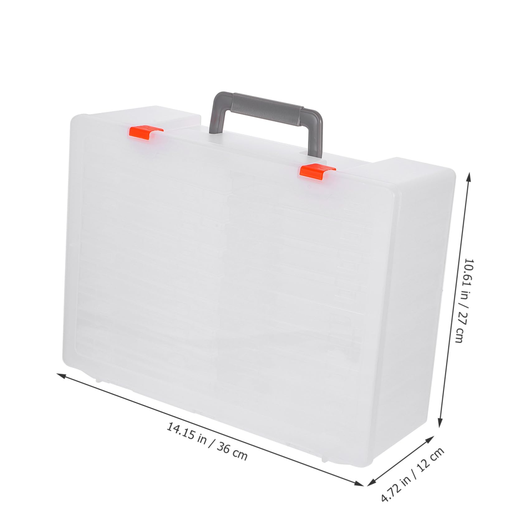 SHINEOFI Boîte de Rangement Photos Transparente Multifonction avec Compartiments Poignée Pliable pour Organisation Facile et Classification pour Maison et Bureau