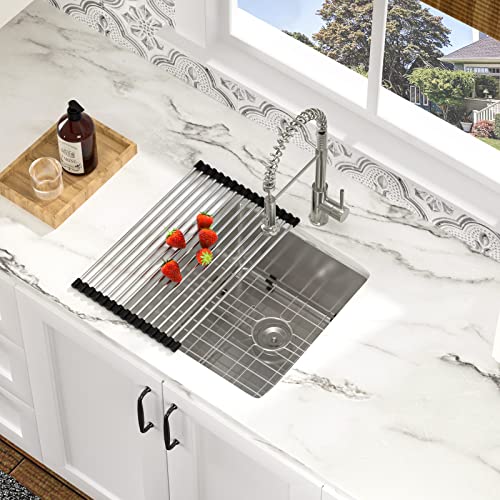17 Bar Sink Undermount - Lofeyo 17" X 19" Kitchen Bar Sink Stainless Steel 16 Gauge Round Corner Rectangular Handmade Single Bowl Undermount Bar Prep Sink Basin #TOP1
