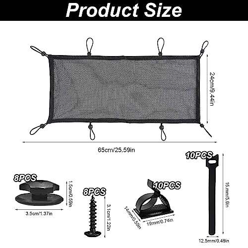 LongZYU Under Desk Cable Management Tray - Flexible Black Cable Organizer With 8 Holders, 8 Screws, 10 Ties and Clips - Image 2