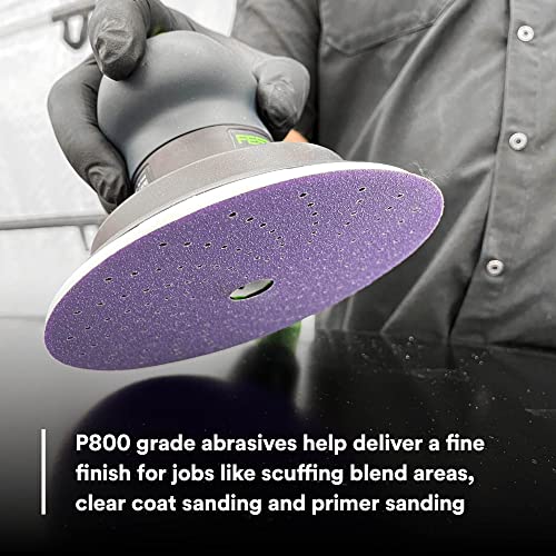 Image of 3M Cubitron II Hookit Clean Sanding Abrasive Disc 31487, 6 in, 800+ Grade, Pack of 50 Discs, Virtually Dust-Free, High Performance, Long Lasting, Multi-Hole Pattern, for Automotive Sanding