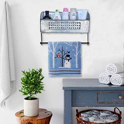 Shabbydecor Farmhouse Paper Towel Holder With Shelf Rustic Toilet Paper Holder Galvanized Metal Bathroom Accessories #TOP3