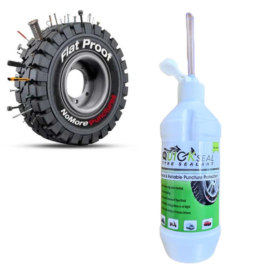 Tyre Sealant Liquid 500ml-Instant Puncture Repair for Tubeless & Tube Tyres Anti Puncture Protection For Bikes, Cars & Scooters