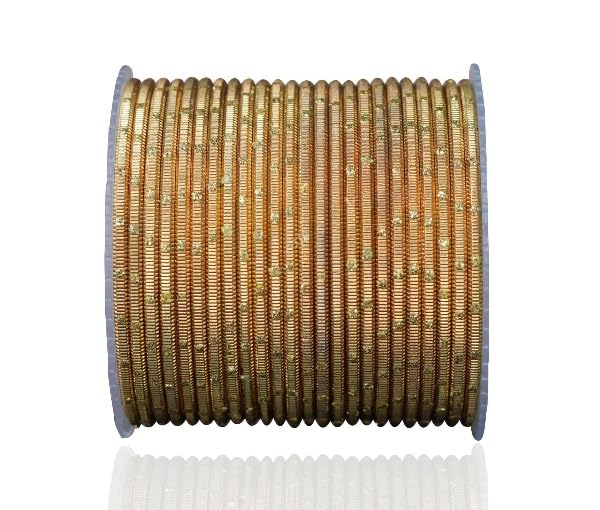 Golden Metal Bangles for Women | Cutting Design Chudi for Ladies | Bangle for Girls | Bangle Set for Wedding Occasions (Pack of 24) (Golden, Large 2.8) (B0D3HWDY5D) Amazon Price History, Amazon Price Tracker