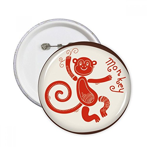 Badge bouton zodiaque Chine rouge pins decoration vetement multicolore pour veste et sac