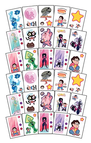 Steven Universe Stickers - 30 Vending Stickers Sheets for Party Favor, Activity or Decoration -featuring Steven, Garnet, Amethyst, Pearl and more