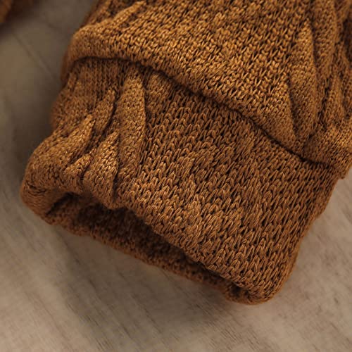 Patpat Infant Baby Romper Long Sleeve Solid Cable Knit Sweater Jumpsuit One-Piece Outfit For Boys And Girls #TOP7