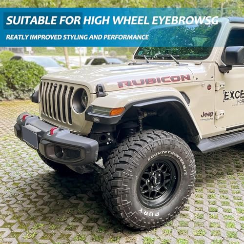 Front & Rear Fenders Compatible with 2018-2024 Jeep Wrangler JL JLU Unlimited Rubicon Off-Road Widened Wheel Fenders (Fit High Wheel Arches) by Z8 - Used condition - Image 7