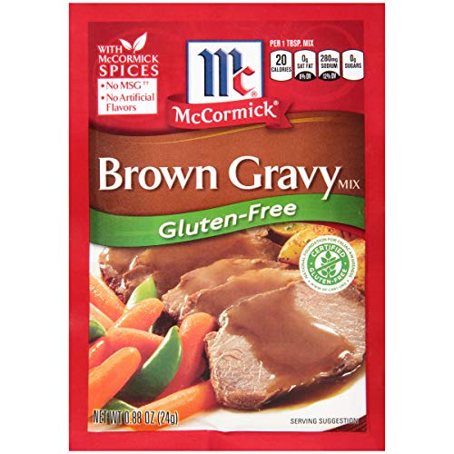 McCormick Gluten Free Brown Gravy Mix, 0.88 oz (Pack of 12)