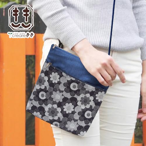 Creareki Made in Japan Shoulder Bag for Women Crossbody Lightweight Okayama Denim Margaret Mother Birthday Gift DJ-111mus2