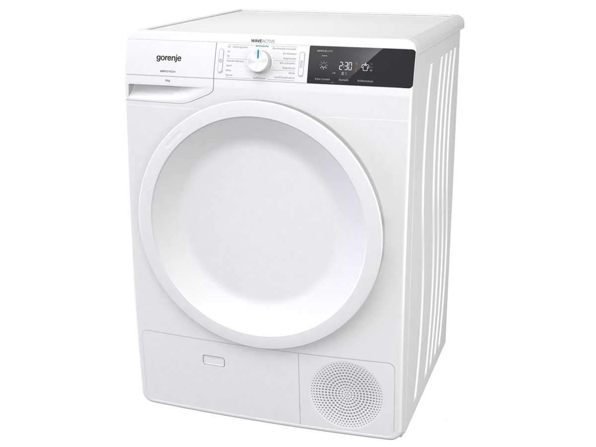 Gorenje DNE 8B Kondensations-Wäschetrockner, 8 kg, LED Display, Made in EU, 16 Programme, Nature Dry, Sportprogramm, Startvorwahl, weiß