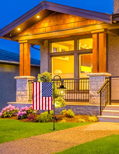 Lopanny Garden Flag Holder Stand - Upgraded 45In Garden Flag Pole With 2 Spring Stoppers And 1 Clip, Yard Garden Flag Holder For Small Flags(Without Solar Lights & Flag) #TOP4