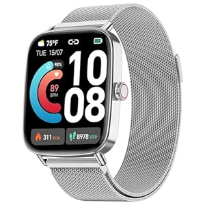 Smartwatch Herren Damen mit Telefonfunktion, .85" HD Uhren mit Herzfrequenz Schlafmonitor SpO2 Schrittzähler, 10+ Sportmodi Fitnessuhr, P68 Wasserdichte Smart watch Kompatibel für iOS/Samsung/Android