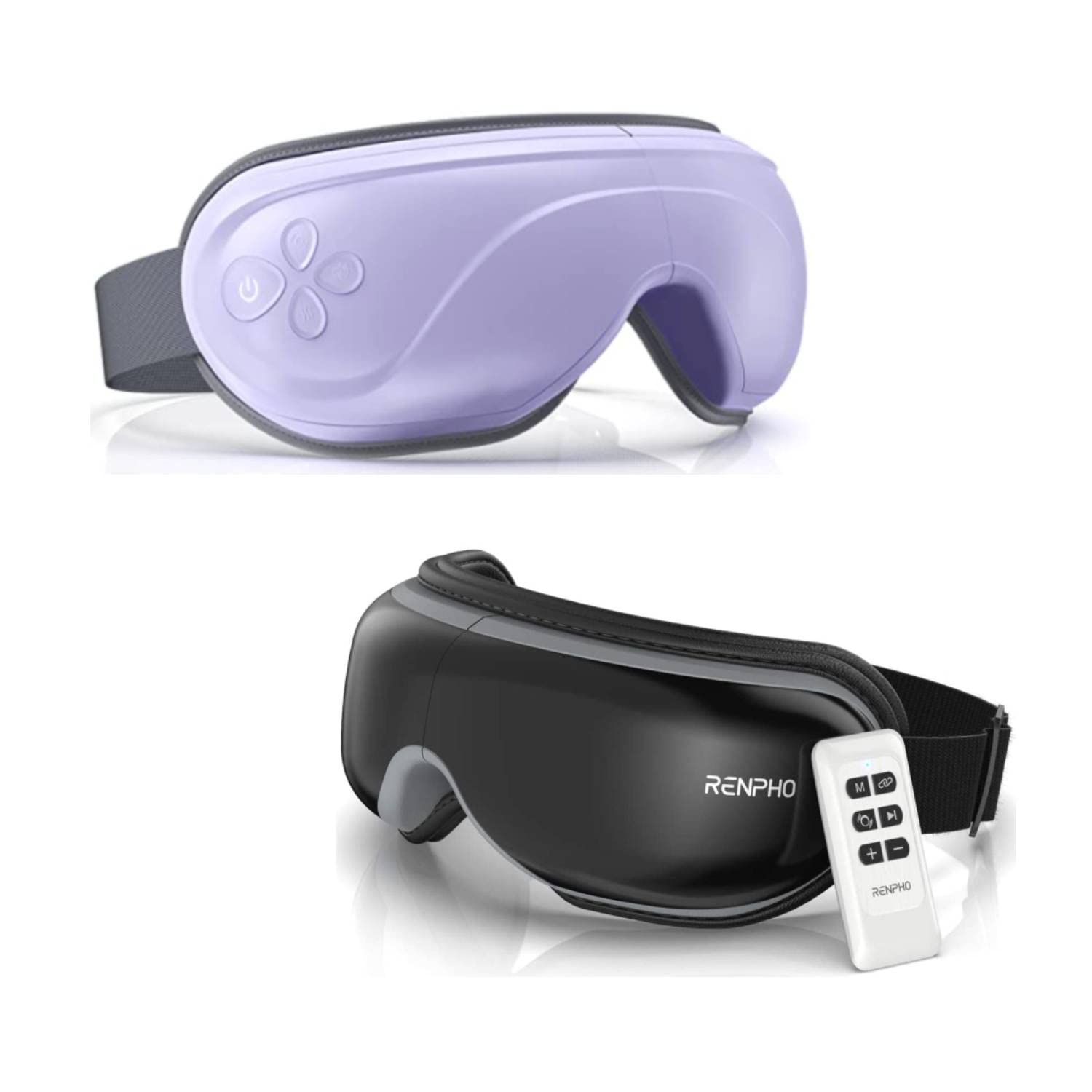 RENPHO Eye Massager with Heat Purple Black