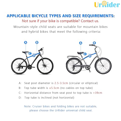 Urrider Child Bike Seat, Front Mount Kids Bike Seat thumb #3