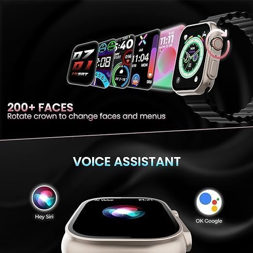 Image of GS29 4G SIM Android Smart Watch Honeycomb Edition with 1.99 Inch HD Display,8GB RAM+128 GB Storage, Play Store, Maps, Sports Modes, Volte Calling & Extra Orange and Black Bands