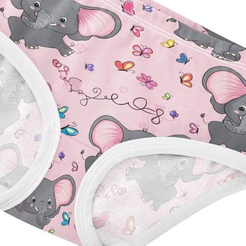 Cute Gray Elephants Butterfly Toddler Girls's Underwear 2T 202c12854