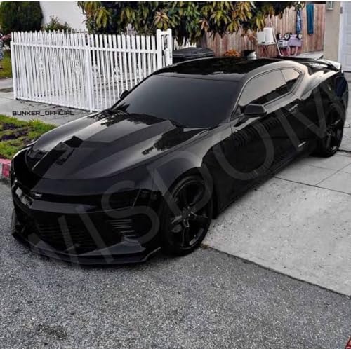 Image of WISDOM High Gloss Black Car Vinyl Wrap Roll Bubble Free Air-Release Self Adhesive Car Wrap for Vehicle Moto Furniture DIY Interior (Black Glossy, 20 Inch X 8 Feet)