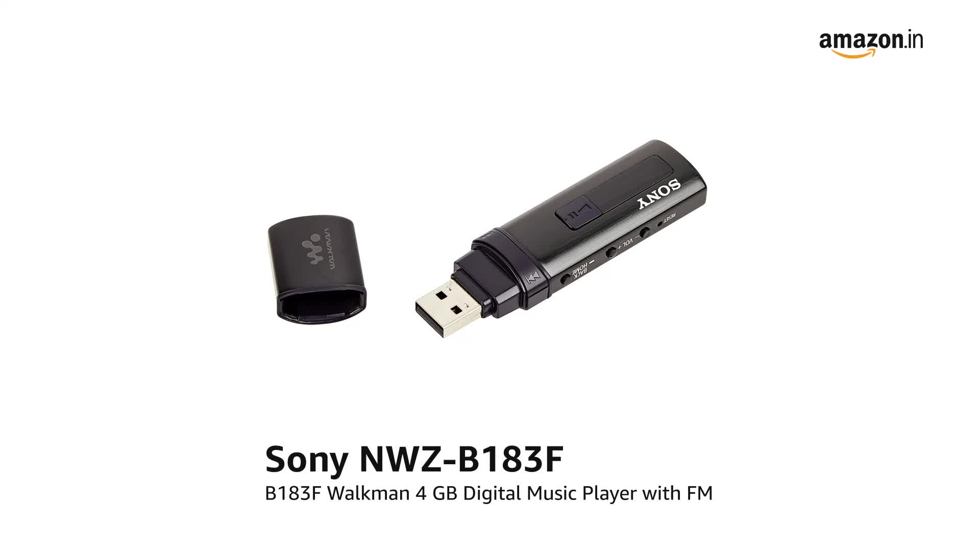 Sony NWZ-B183F Walkman 4GB Digital Music Player with FM, 20 hours