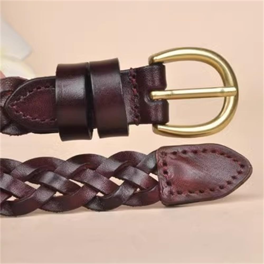 Cinturones Trenzados Cinturón Decorativo Trenzado Mujer Marrón