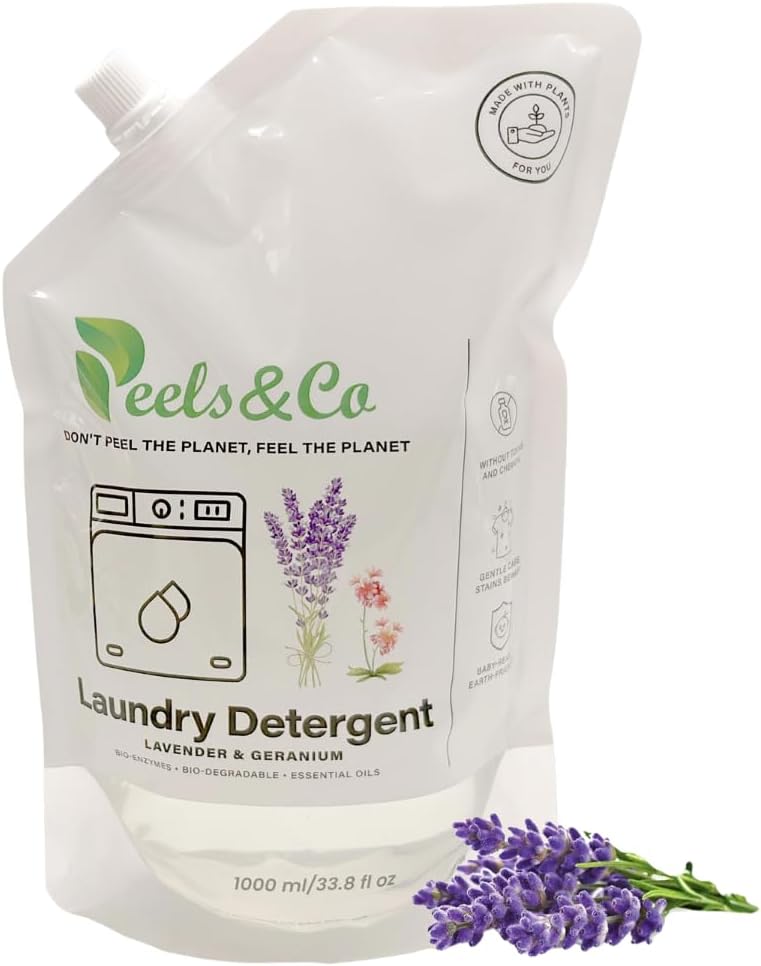 Pack of 1 Natural Laundry Liquid Detergent | Plant Based Non Toxic Eco Friendly | Tough on Stains Odour | Colour Safe Fabric Care | Suitable for Front Top Load Washing Machines