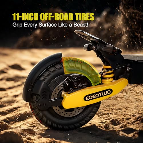 Image of Electric Scooter for Adults, 1200W Peak Motor Fast E Scooter | Up to 38 MPH Top Speed 27 Miles Long Range, 11 inch Off-Road Tires, 330lbs MAX Load, Foldable