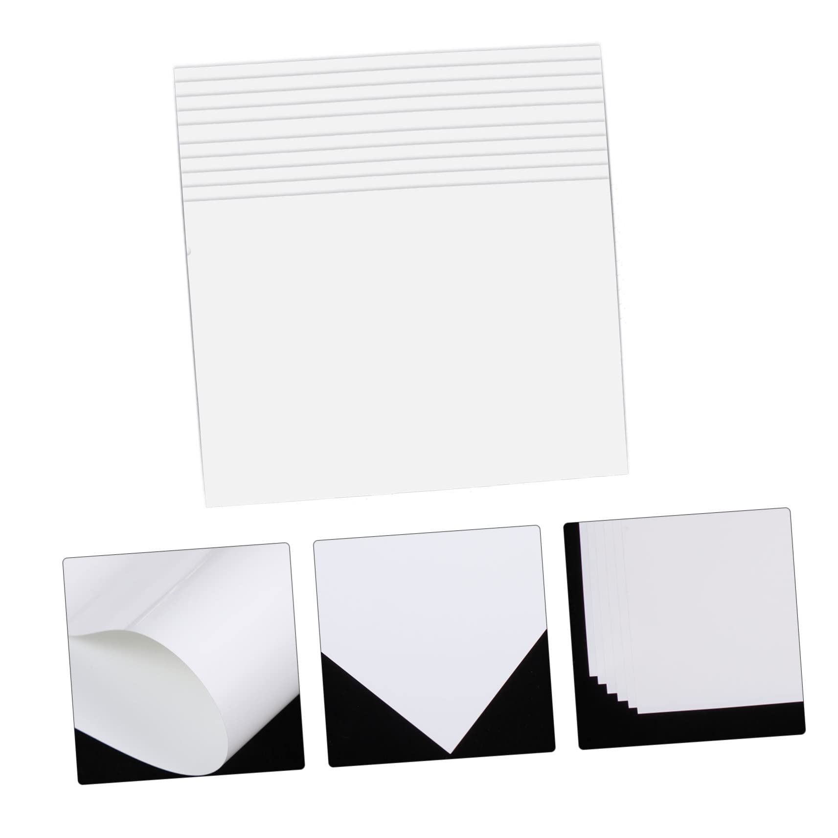 jojofuny Papel Fotográfico Doble Cara Para Impresora De Impresión Para Tarjetas De Visita Y Fotos Resistente Aceites Y Rasguños Efecto Y Material Pet Autoadhesivo 10 Hojas*5