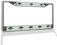 Vista 7 de Fastasticdeals Marco de metal para placa de matrícula Bella Terra Tree resistente a la intemperie, accesorios para coche, color negro, 2 agujeros