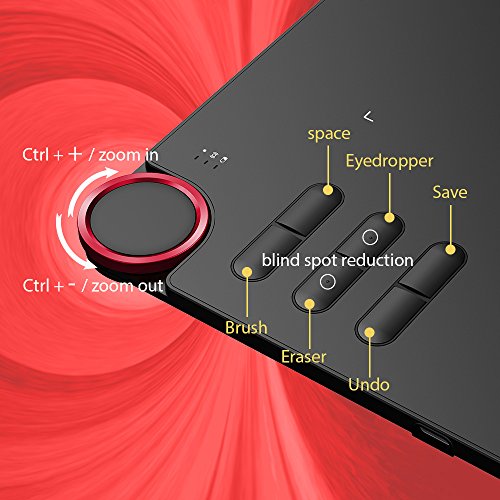 XP-PEN DECO03 Grafiktablett mit Eingabestift, mit Rolle und Passiv-Stift, 8192 Stufen,...