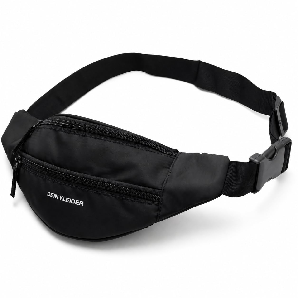 Dein Kleider Black Fanny Pack Waist Bag with Multiple Compartments-image-28
