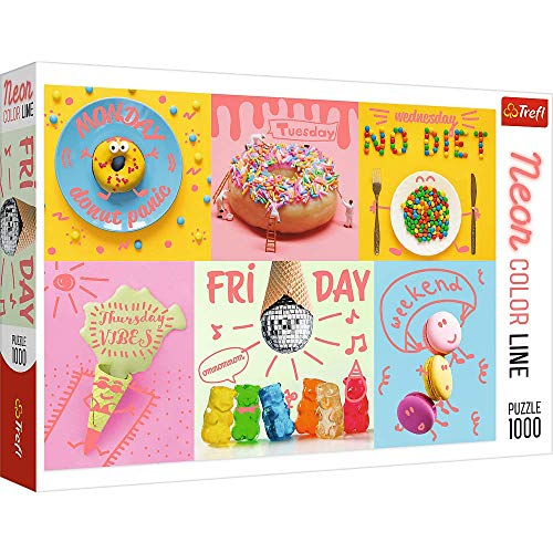 Trefl-Eine süße Woche 1000 Piezas, Neón, Adultos y niños a Partir de 12 años Puzzle, Color...